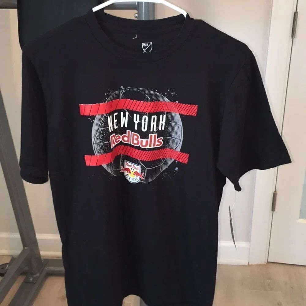 Black New York Red Bulls MLS Soccer Youth shirt XL
